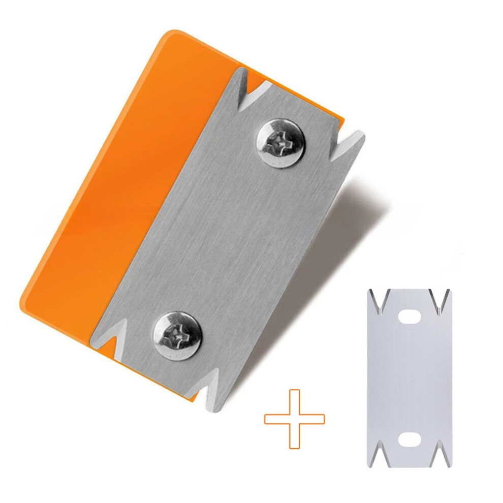 (Orange+A Knife) Trimming Knife Carpentry In Wood Trimmer Chamfering Fillet Scraper Board Deburring Edge Corner Planer Tool Trimmer Edge 6963311547739
