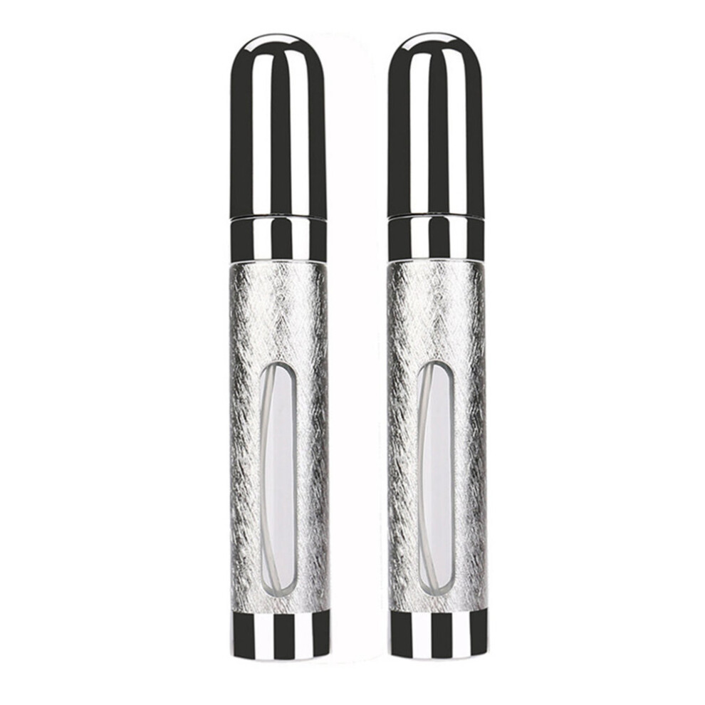 Silver (Silver) 2Pcs 12Ml Perfume Atomizer Atomiser Spray Bottle Pump Travel Refillable
