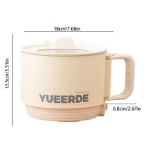 Weißer Mini-Elektro-Warmwasserbereiter, 1,2 l tragbarer Reiskocher