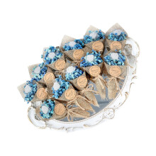 Pak van 10 unieke gedroogde plantaardige assemblages voor-Blauw