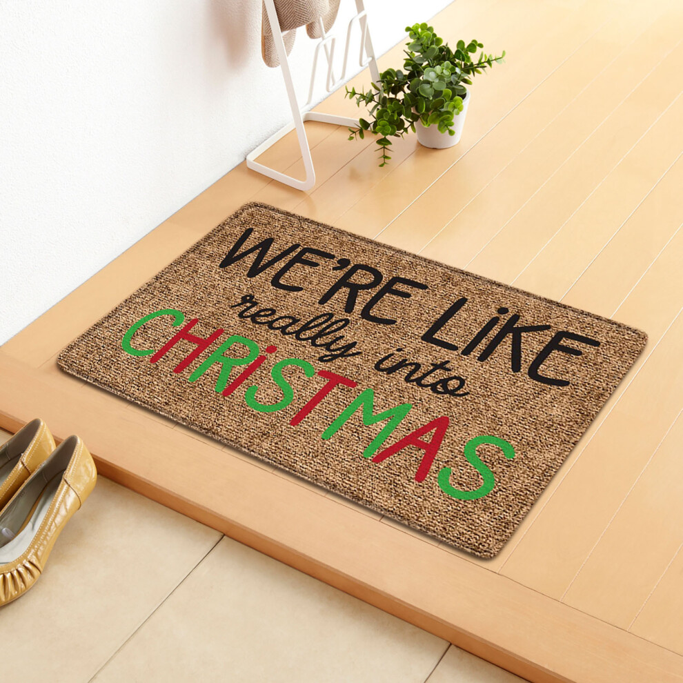 (Multi-Color) Christmas Door Mat Gnome Floor Mat Hallway Kitchen Foot Mat Soft Carpet 4651941572277