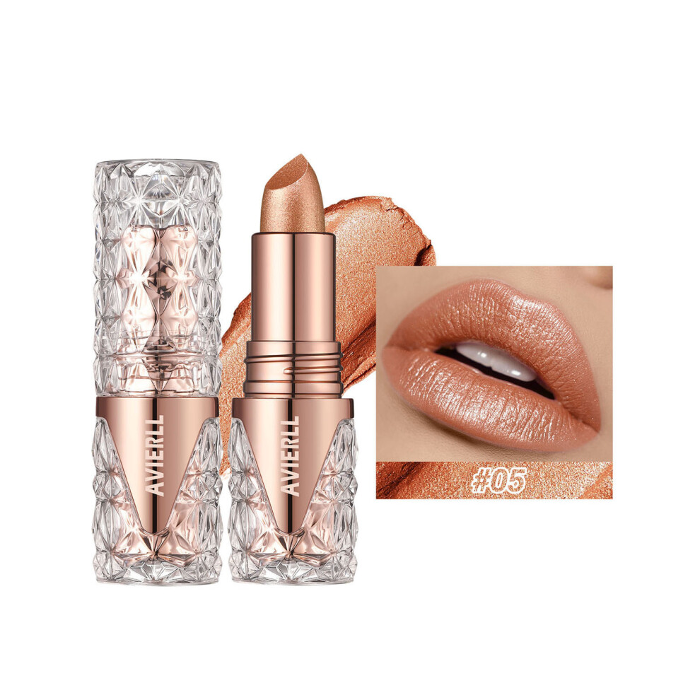 (E) Glitter Lipstick Long Lasting Waterproofed Pearlescent Fine Glitter Lipstick Lipstick Glitter Creamy Lip Colour With Light Texture 3.8g