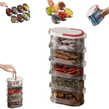 Stackable Transparent Spice Organizer Box 2-5 Layers