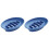 2Pieces Modern Soap Dish With Water Drainage Design-Blue 1