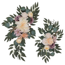 2 unidades de flores artificiales para arco de boda, 50x25cm y 30x20cm