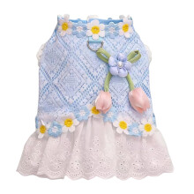 Robe élégante en dentelle pour animaux de compagnie, vêtements-L