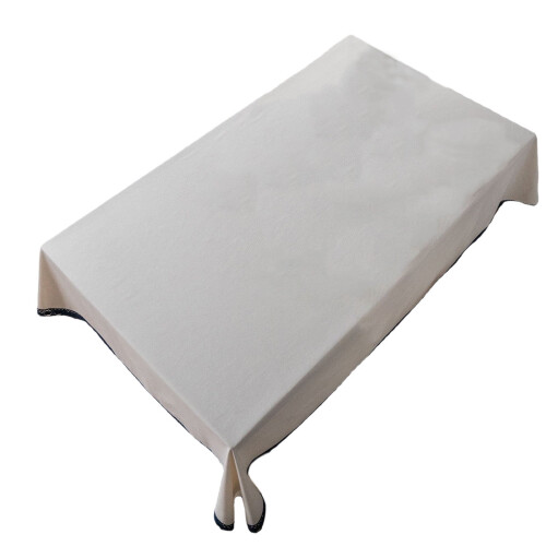 Knitterfreie, waschbare Tischdecke mit Fransen