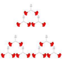 Floral Hummingbird Feeder Tubes with Red Double-Head Ports
