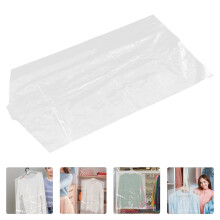 Lot de 60 housses de vêtements blanches en plastique pour protéger de la poussière