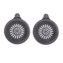 2er Pack Silikon Abflusssieb, Duschabfluss Abdeckung für Badezimmer Wanne Grey