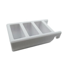 Plastic Tool Organizer With 3 Separate Slots Wall-White