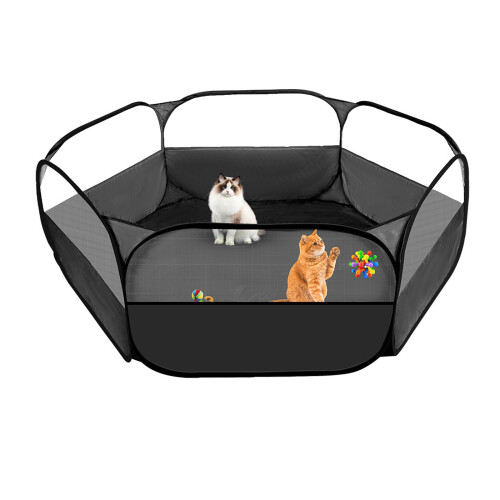 Strapazierfähiger Mini-Begleitkäfig aus Polyester,-Schwarz