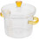 Clear Glass Soup Bowl with Lid 450ml 2