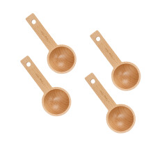 Pack Of 4 15Ml Wooden Coffee Scoops Wooden Measuring Scoops For