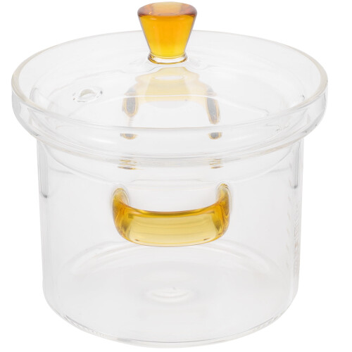 Clear Glass Soup Bowl with Lid 450ml 2