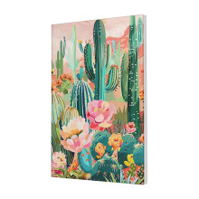 Impression sur toile 16x24 pouces Cactus et fleurs