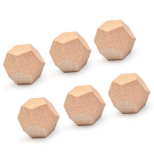 30 mm Dodekaederform aus Holz für künstlerisches Schnitzen und