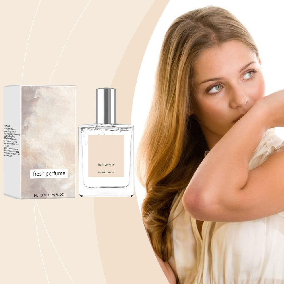 (White) Eau Toilette Spray Lasting Fresh Elegant Perfume 50ml