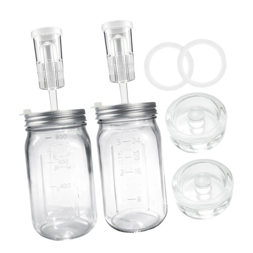 32Oz Processing Jar Set With Secure ending System And Flexible