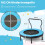 Kids Trampoline with Handle, 102 cm, 100 kg Capacity, Blue 1