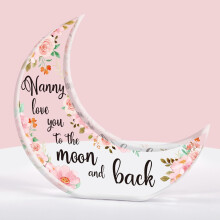 Acryl maanvormig plaquette, cadeau voor oma, 3,9 x 3,7 inch