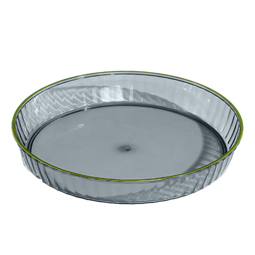 Frutero cuadrado compacto de plástico – 20,3 cm, gris