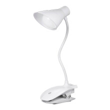 Nabíjateľná stolová lampa s klipom a 360 flexibilným krkom