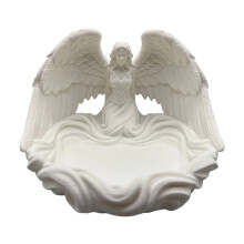 Artistic Display Tray Angel Wing Shape Plastic Texture-White