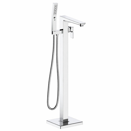 Dellonda Baridi Freestanding Bath Mixer Tap with Shower, Chrome - DH400