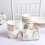 Hvide 9oz papkrus med pæonblomster (24 stk.) 1