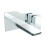 Dellonda Baridi Wall Mounting Basin Mixer Tap, Square, Chrome - DH396 1