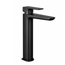 Baridi High Basin Mixer Tap with Clicker Waste, Matt Black - DH395