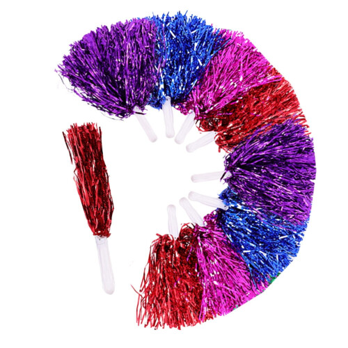 Cheerleading-Pompons, 9-teiliges Kunststoff-Set