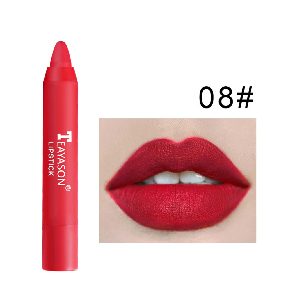 (H) Matte Lipstick Color Develops Moisturizing Lip Gloss Easy To Color