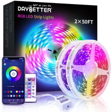 Stiall Soilse LED RGB 100 troigh le Rialú Aipe