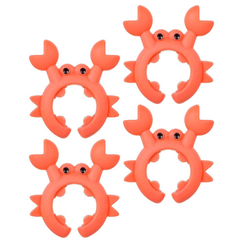 Repose-cuillère en silicone en forme de crabe, orange