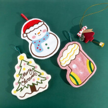 3-pack julhanddukar bomull 25x20 cm