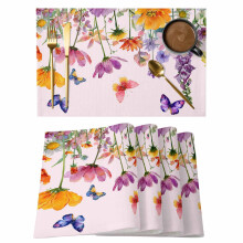 Spring Floral Placemats 13x19in Set of 2