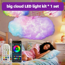 3D LED-lichtstrip met onweerswolk, muzieksynchronisatie en RGB-aansluiting, USB-poort.