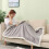 Wearable Flannel Shawl Blanket Grey 80x120cm 1
