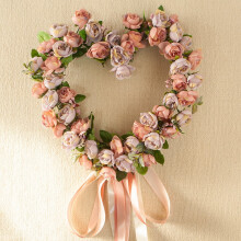Pink Artificial Flower Wreath 18-20 inch