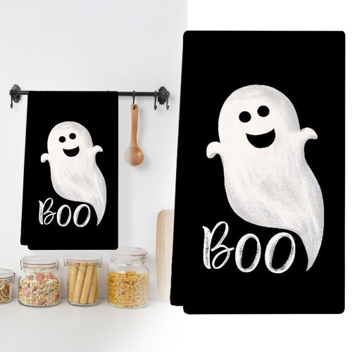 Βαμβακερή πετσέτα πιάτων για το Halloween 60x40εκ.