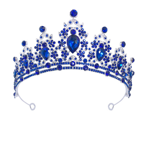 Blå Rhinstenslegering Brudekrone Hårbånd