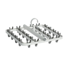 Opvouwbaar wasdroogrek met 24 clips – Grijs plastic