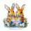 Buntes Acryl-Dekorationsset mit Hasenfigur 1