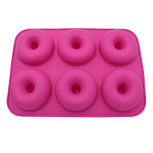 6-Cavity Silicone Donut Pan, Non-Stick, Dishwasher Safe