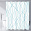 Abstrakt stribet bruseforhæng 72x72 tommer polyester 1