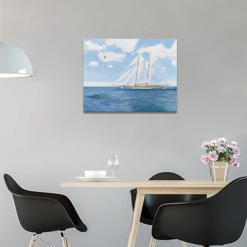Sailboat Canvas Wall Art 12x16 Inch 2