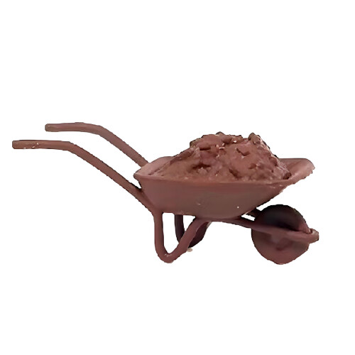 Handcrafted Construction Worker Resin Miniature-Wheelbarrow