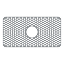 Tapis de protection d'évier antidérapant en silicone gris 63 x 33 cm (24,8 po x 13 po) 1 pièce
